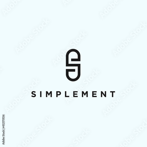 logo s abstract. capsule icon