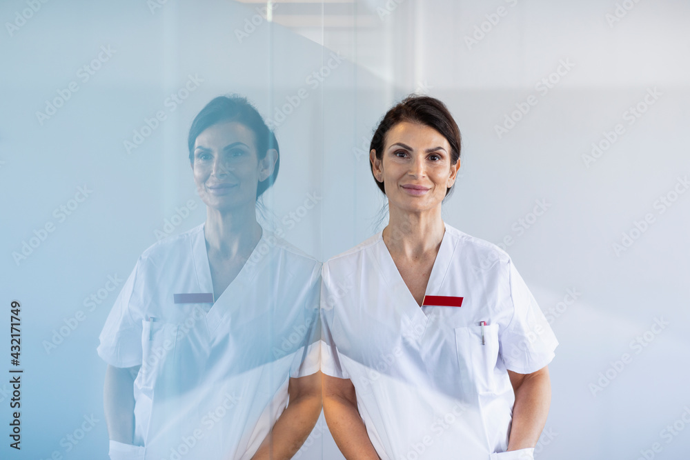 Portrait of female doctor in hospital Portrait of female doctor in hospital