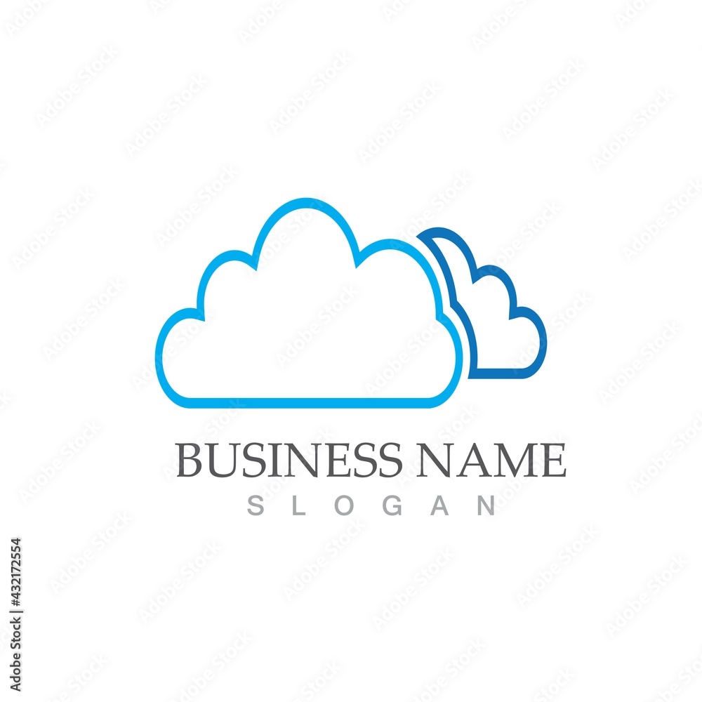 Cloud template vector Cloud template vector