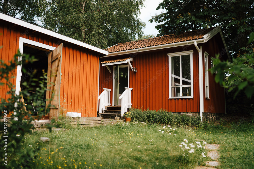 View of wooden house View of wooden house