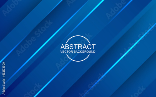 Abstract background blue geometric vector illustration. Minimal background for business wallpaper, poster, banner, cover, web page.