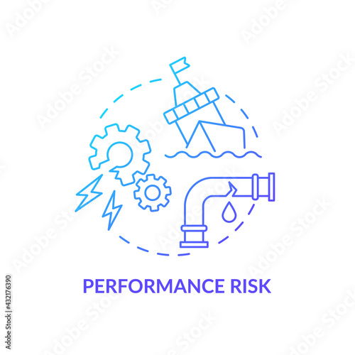 Performance risk concept icon. Purchase risk factor idea thin line illustration. Failure in products for solving problems. Online shopping process. Vector isolated outline RGB color drawing