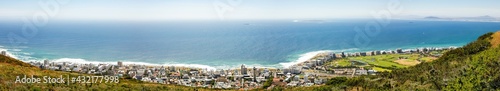 Elevated Panoramic view of Sea Point and parts of Green Point Cape Town South Africa