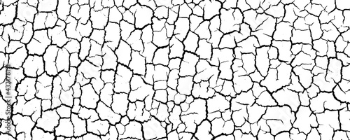 Background from cracks, scratches, chips. Grunge texture black and white.   Vector illustration.