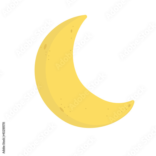 half moon cartoon
