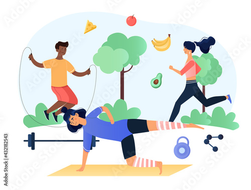 Sports and food concept