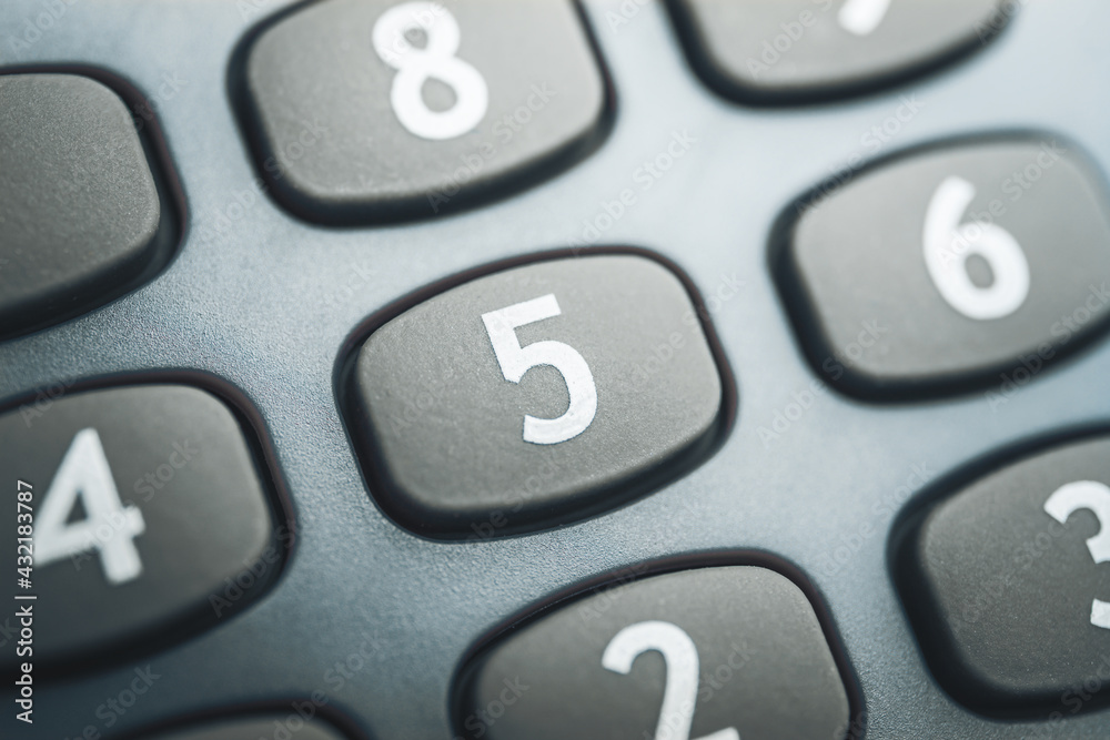 Numeric Keypad Of A Calculator With Number 5 In Focus Numeric Keypad Of A Calculator With Number 5 In Focus