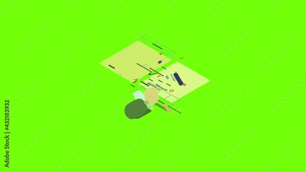 Tax form icon animation cartoon object on green screen background Tax form icon animation cartoon object on green screen background
