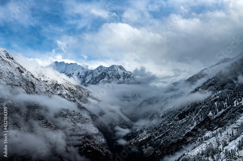 Snow mountains, Himalayas