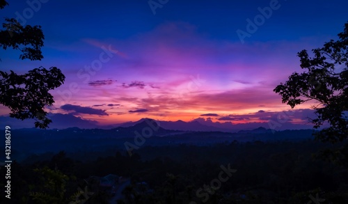 sunset over the mountains © Sidhundev