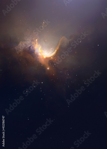 Nebula on a background of outer space 