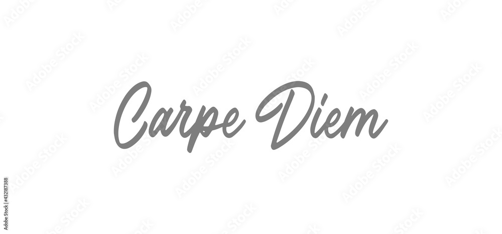 Carpe Diem lettering text, hand drawn typographic style phrase. Motivational quote handwritten design. Carpe Diem lettering text, hand drawn typographic style phrase. Motivational quote handwritten design.