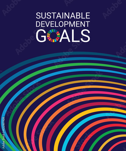Fototapeta Naklejka Na Ścianę i Meble -  Cover. Sustainable Development Goals Colors. Vector Illustration