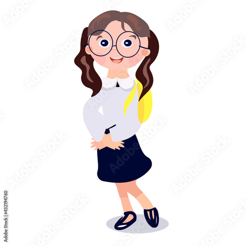 Student Kid with bag is ready to school