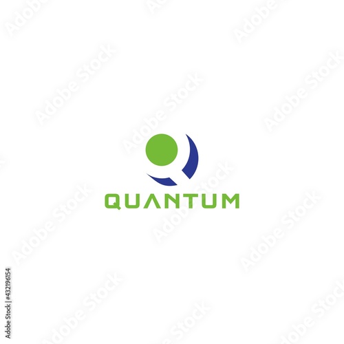 Q Quantum Logo Design Vector