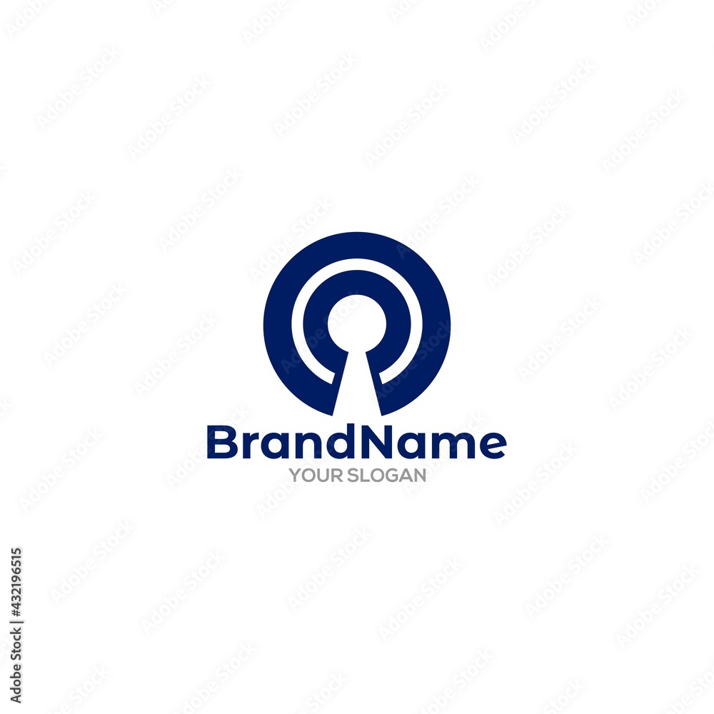 C KeyHole Logo Design Vector C KeyHole Logo Design Vector