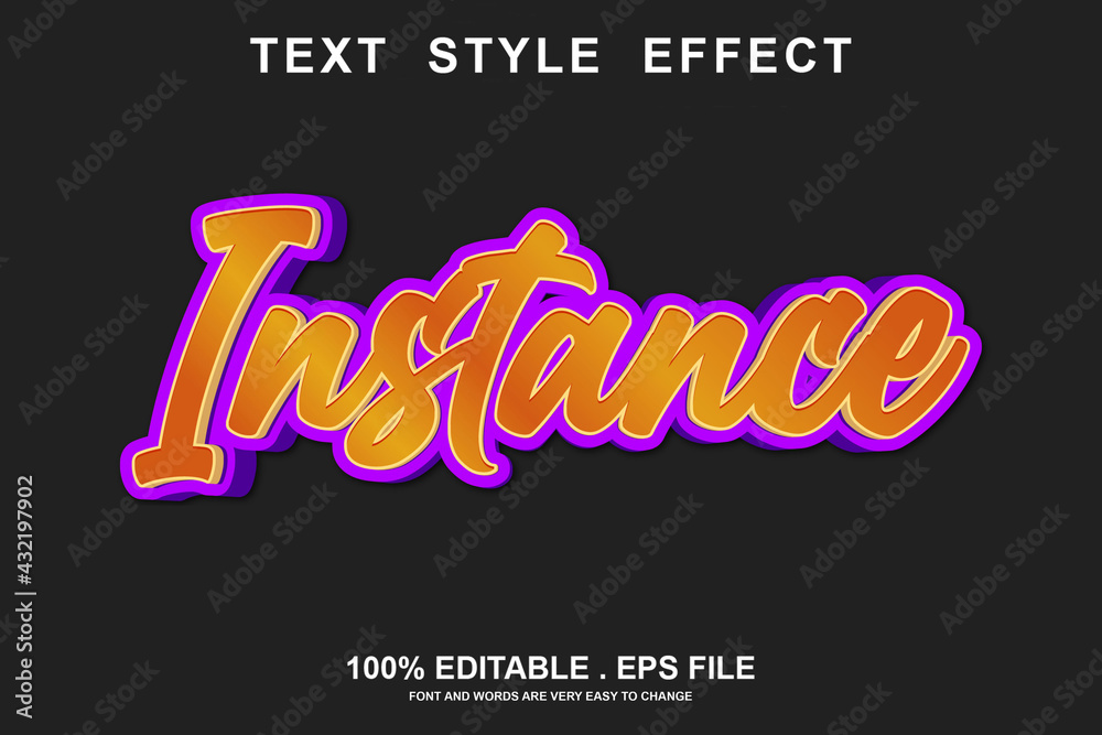 instance text effect editable