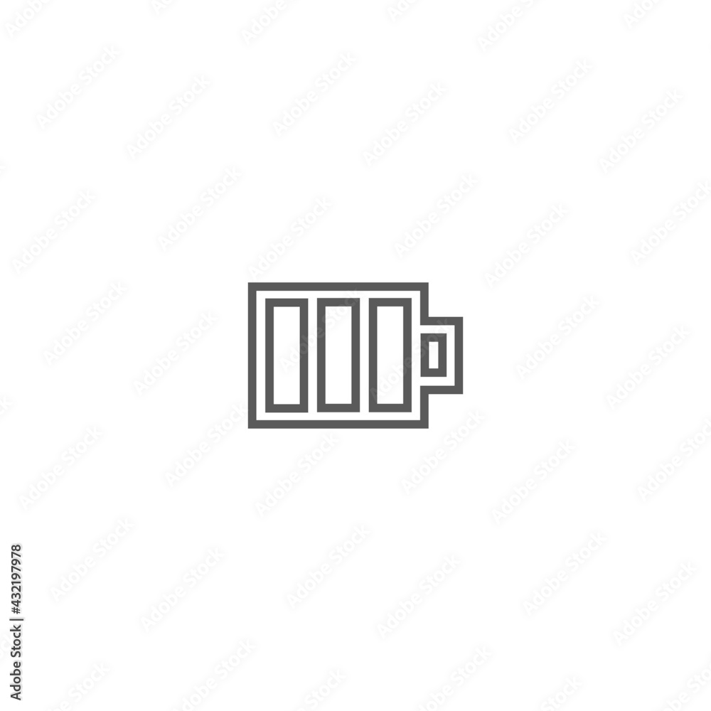 Battery Indicator Full Icon Illustration Design Template