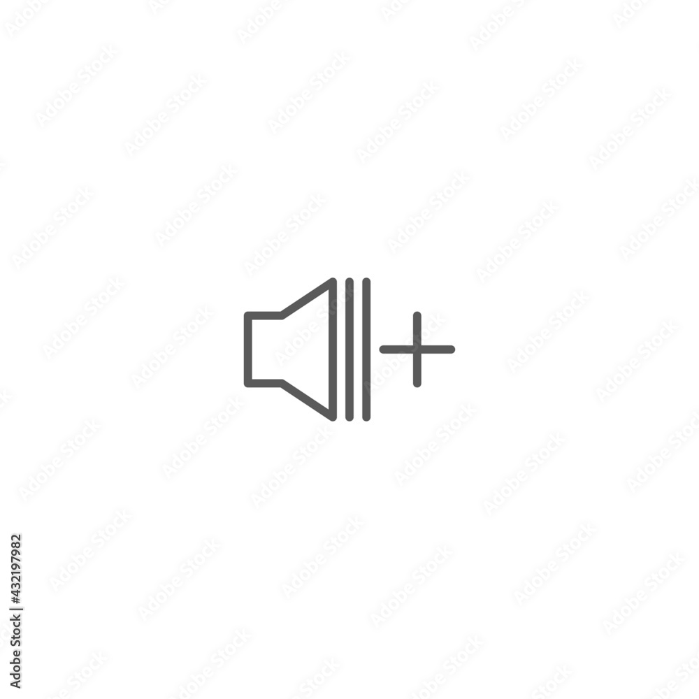 Volume Up Sound Icon Illustration Design Template Volume Up Sound Icon Illustration Design Template
