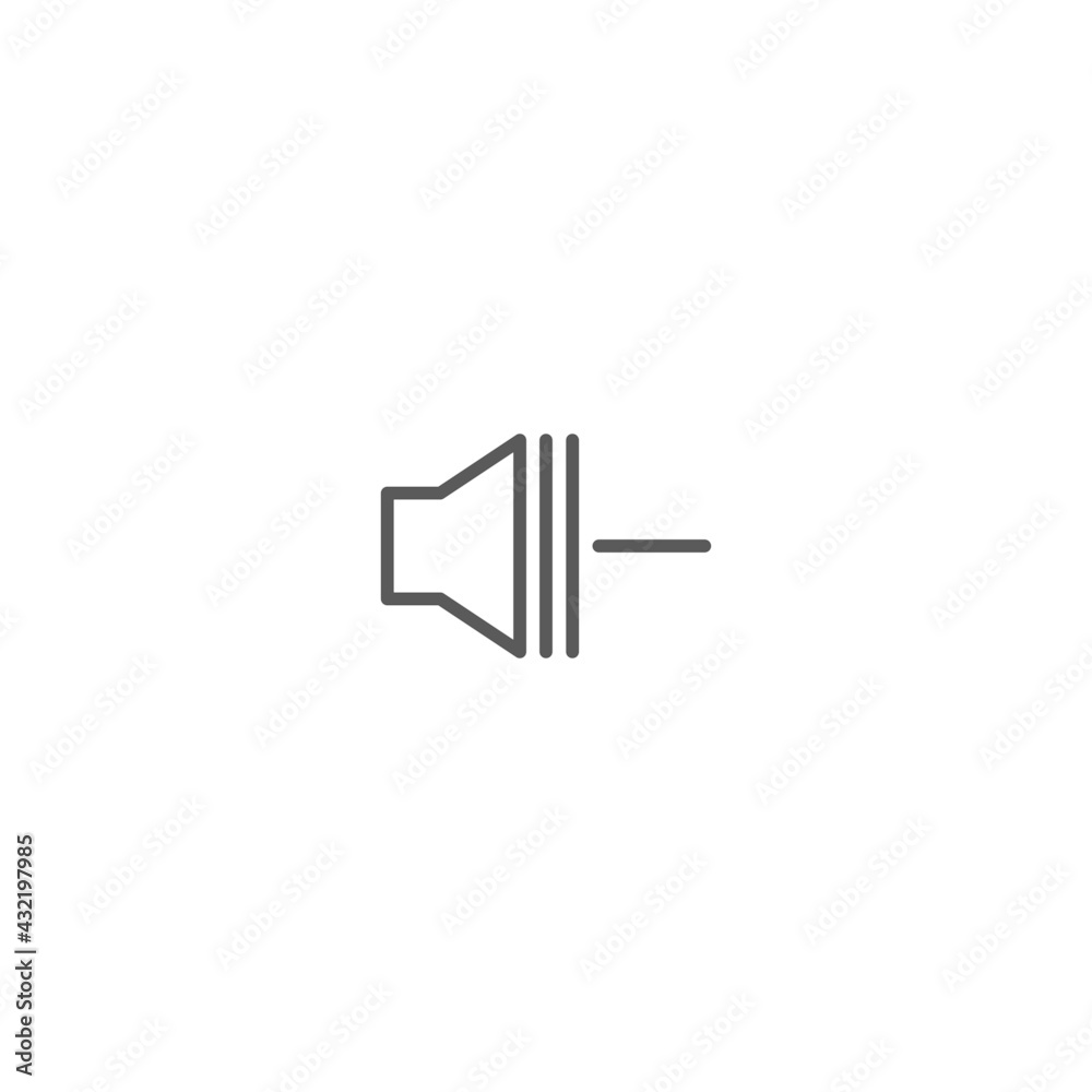 Volume Down Sound Icon Illustration Design Template Volume Down Sound Icon Illustration Design Template