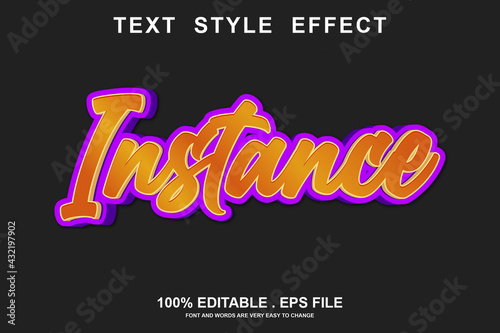instance text effect editable