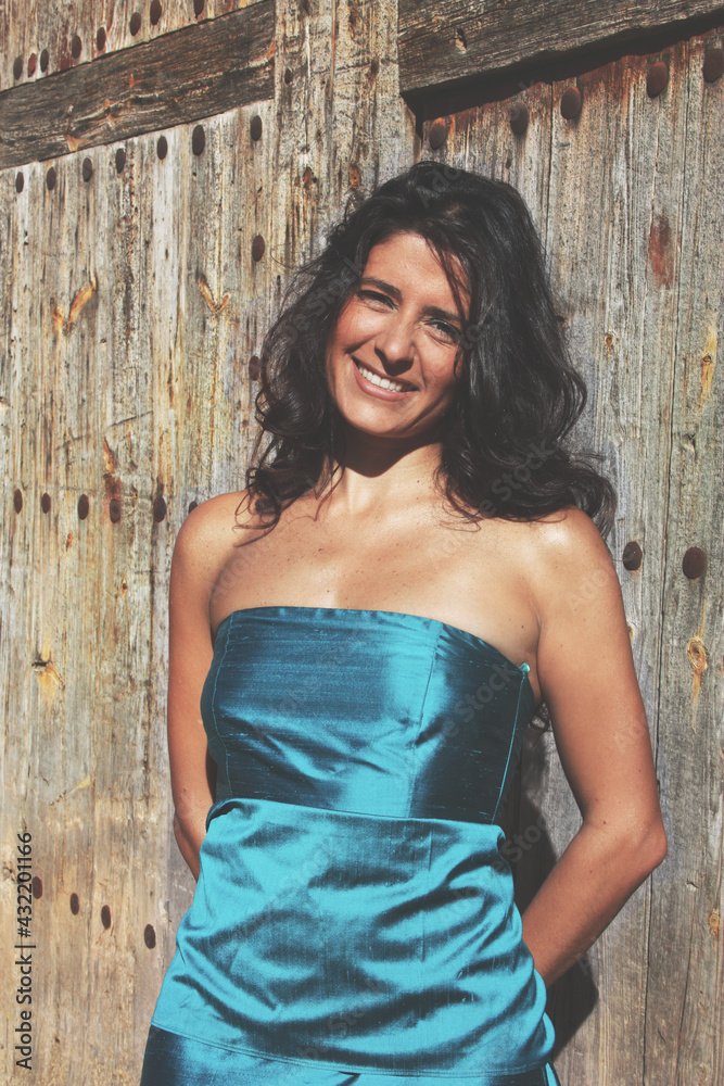 Fototapeta premium Very pretty and attractive Spanish brunette woman posing for portrait