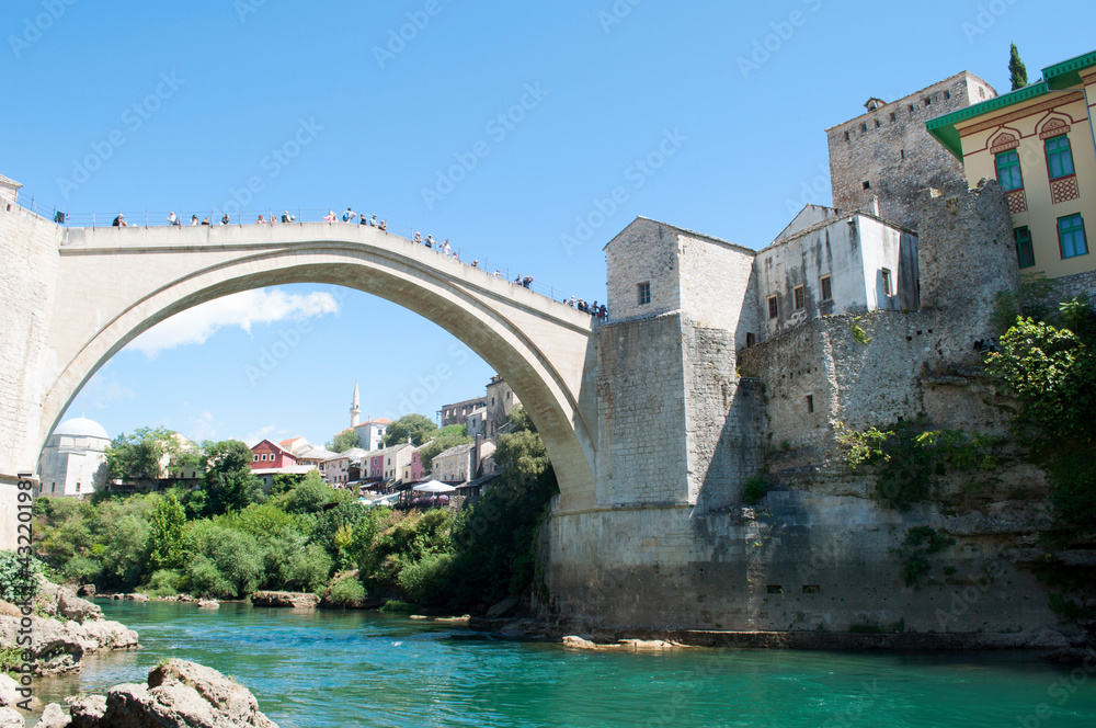 Mostar Bridge on Neretva River