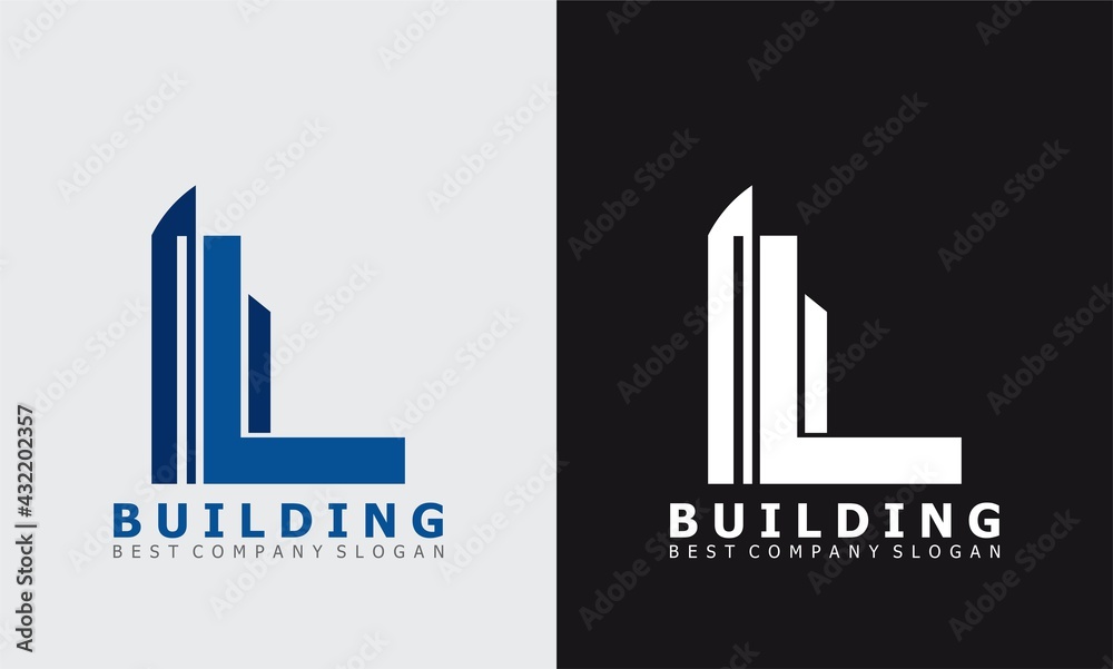 letter L building vector logo letter L building vector logo
