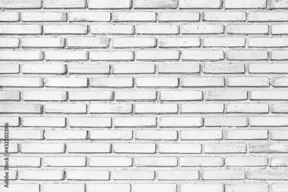 Fototapeta premium Modern white brick wall texture for background