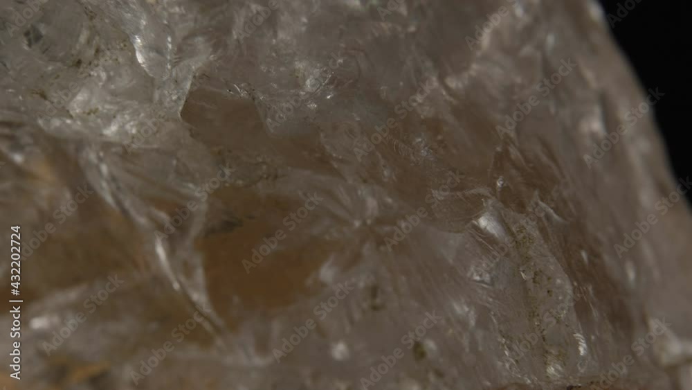 Rose Crystal Quartz close-up isolated on a black background Rose Crystal Quartz close-up isolated on a black background