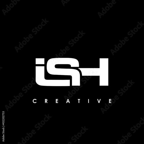 ISH Letter Initial Logo Design Template Vector Illustration photo