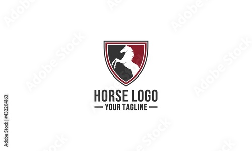 horse logo in white background