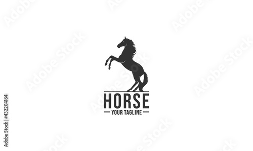 horse logo in white background