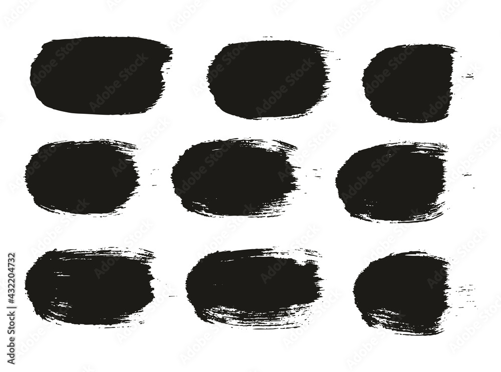 Round Brush Thick Straight Lines Artist Brush High Detail Abstract Vector Background Set Round Brush Thick Straight Lines Artist Brush High Detail Abstract Vector Background Set