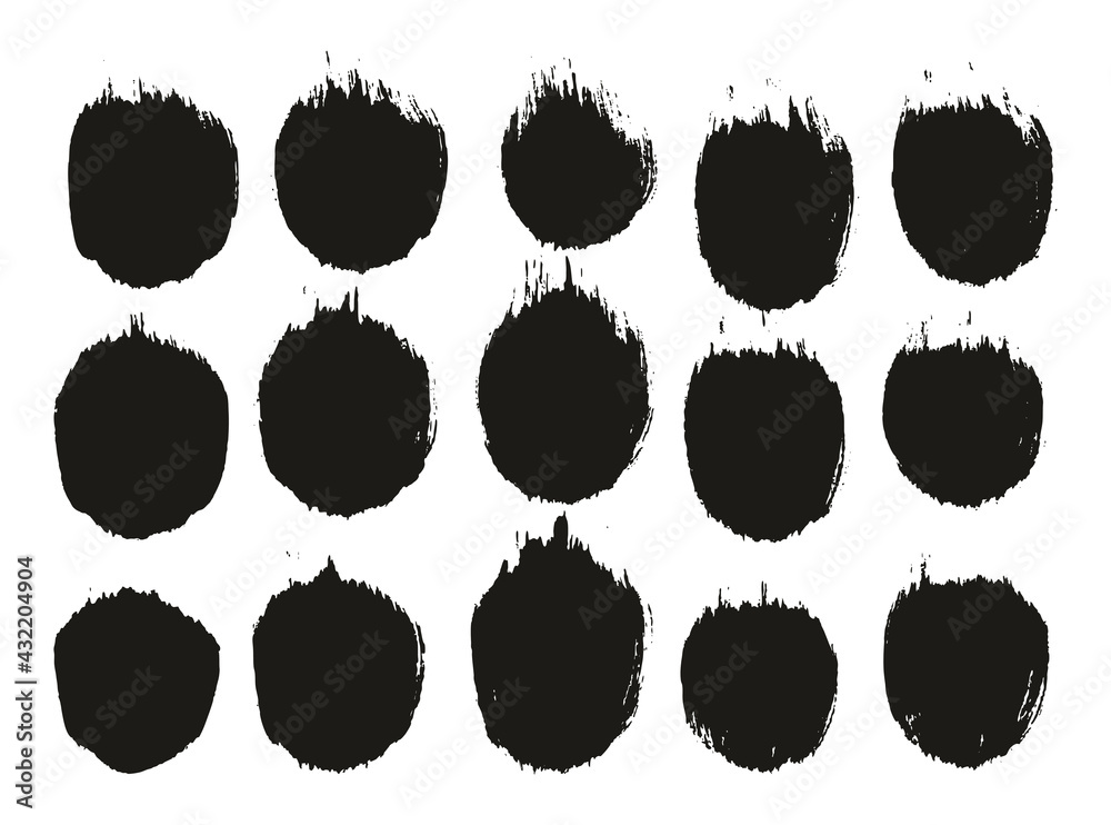 Round Brush Thick Straight Lines Artist Brush High Detail Abstract Vector Background Set Round Brush Thick Straight Lines Artist Brush High Detail Abstract Vector Background Set