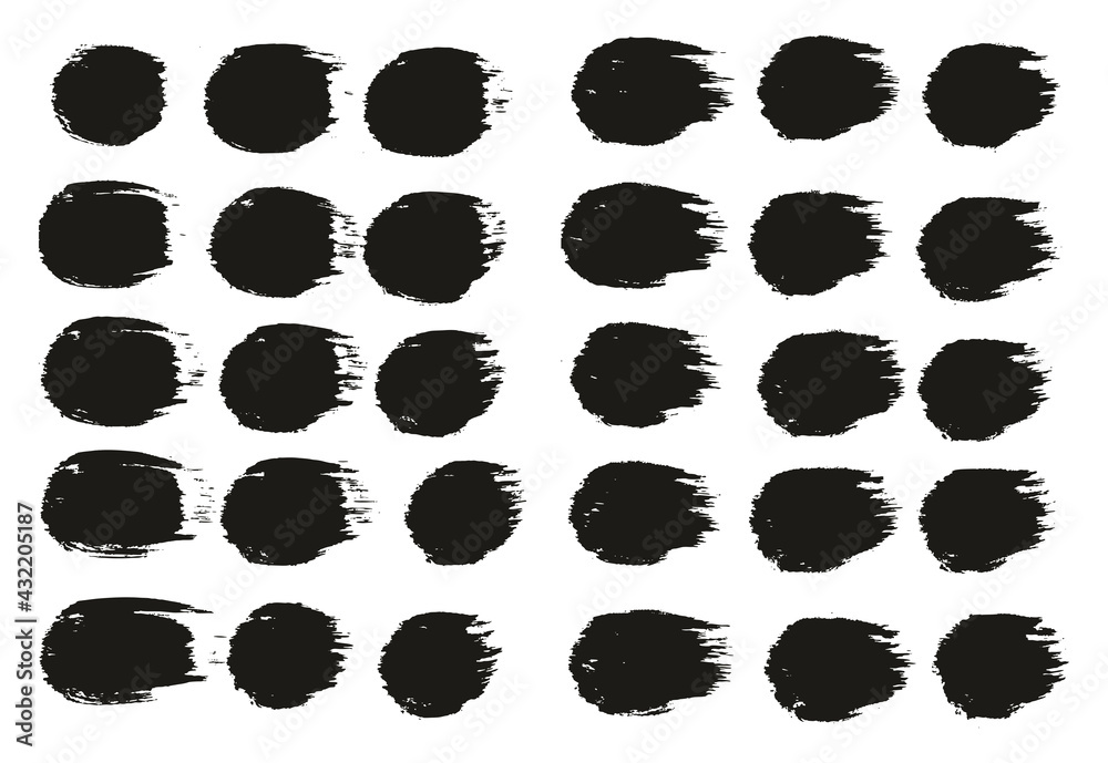 Round Brush Thick Straight Lines Artist Brush High Detail Abstract Vector Background Set Round Brush Thick Straight Lines Artist Brush High Detail Abstract Vector Background Set