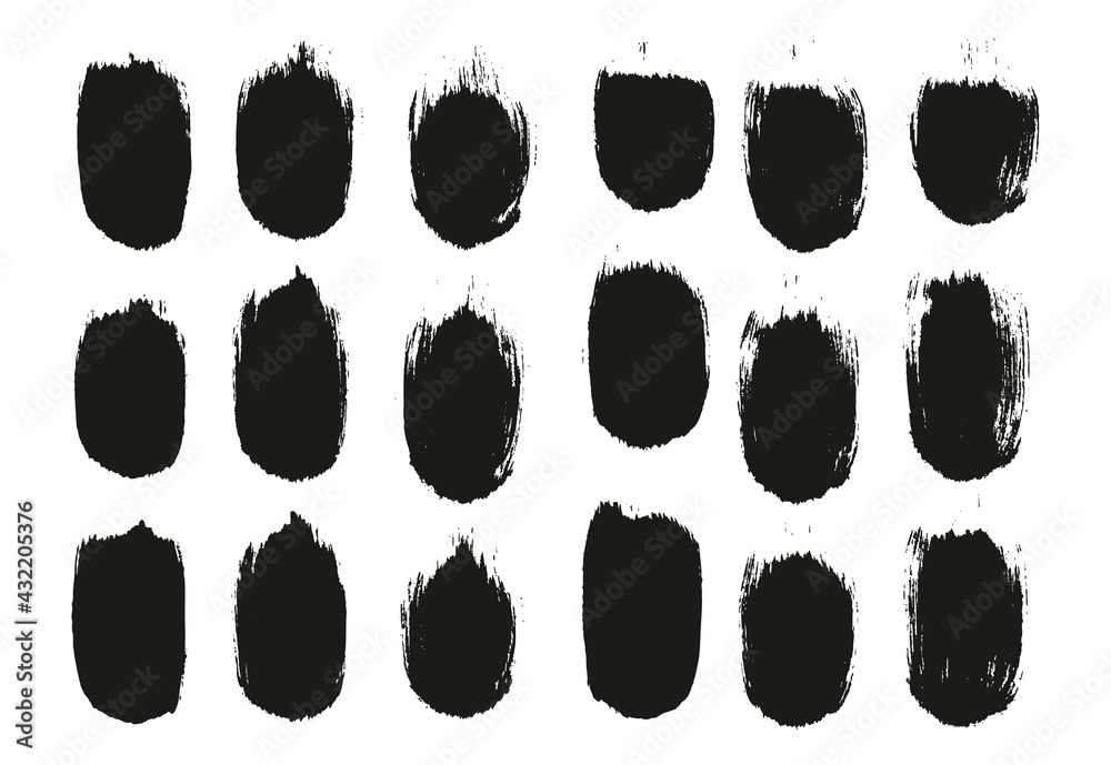 Round Brush Thick Straight Lines Artist Brush High Detail Abstract Vector Background Set Round Brush Thick Straight Lines Artist Brush High Detail Abstract Vector Background Set