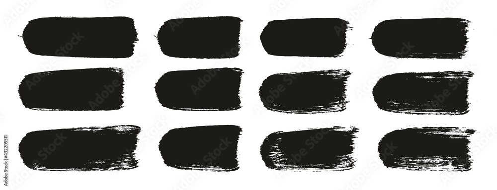 Round Brush Thick Straight Lines Artist Brush High Detail Abstract Vector Background Set Round Brush Thick Straight Lines Artist Brush High Detail Abstract Vector Background Set
