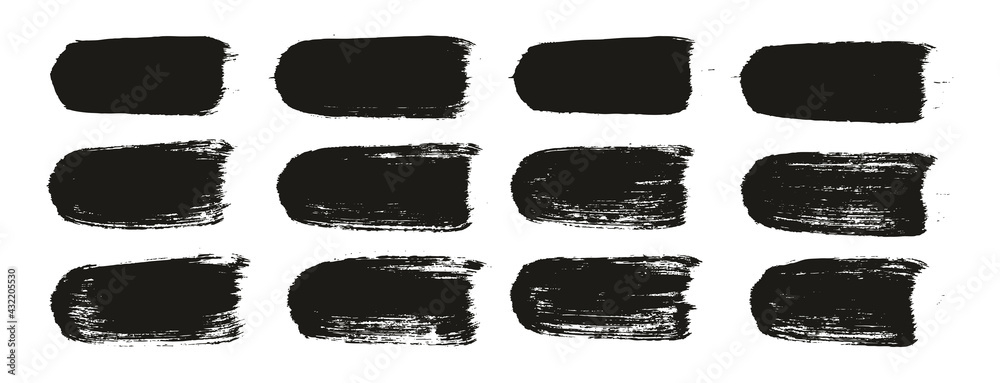 Round Brush Thick Straight Lines Artist Brush High Detail Abstract Vector Background Set Round Brush Thick Straight Lines Artist Brush High Detail Abstract Vector Background Set