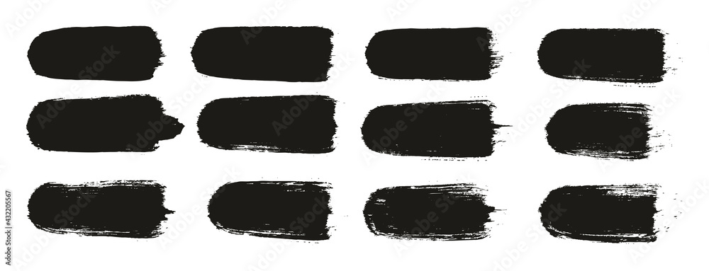 Round Brush Thick Straight Lines Artist Brush High Detail Abstract Vector Background Set Round Brush Thick Straight Lines Artist Brush High Detail Abstract Vector Background Set