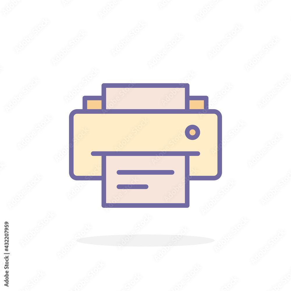Fax icon in filled outline style. Fax icon in filled outline style.