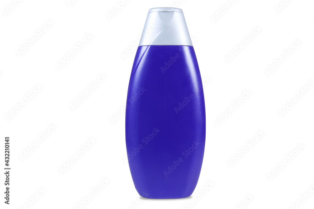 Plastic bottle with shampoo on an isolated white background. Care and beauty Plastic bottle with shampoo on an isolated white background. Care and beauty