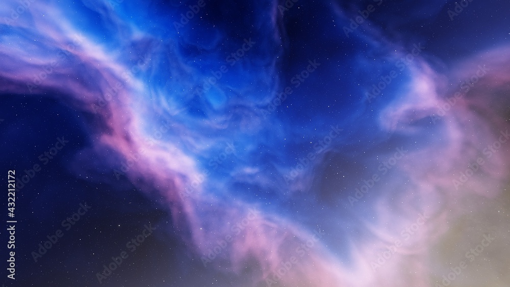 nebula gas cloud in deep outer space, abstract colorful background