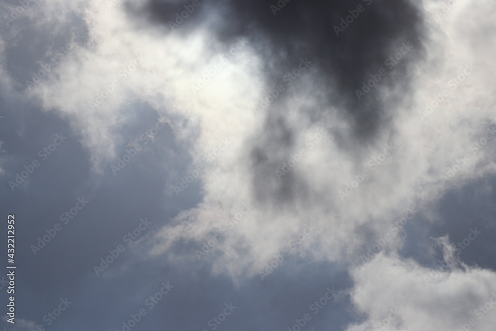 dramatic cloudy blue sky heaven air