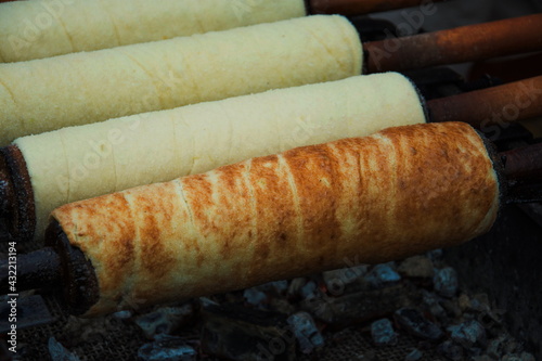 kurtos kalacs, hungarian traditional sweet bread in Bistrita ,Romania