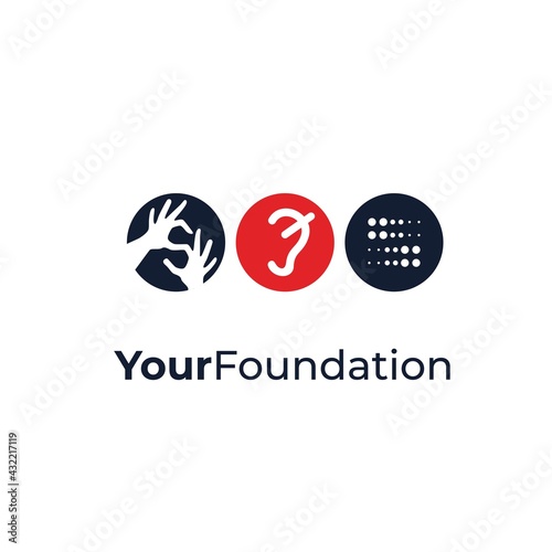Modern and professional deaf and disabled logo design