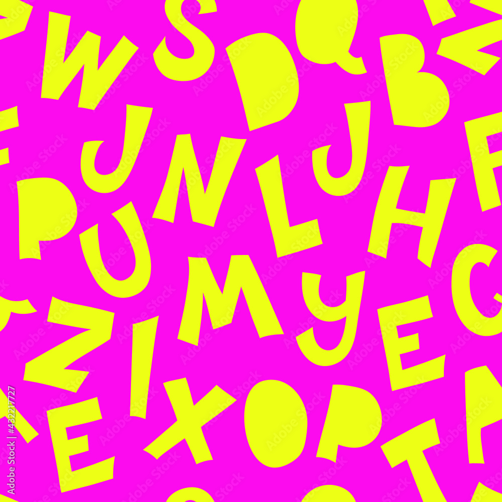 A beautiful pattern is a comical set of letters of the alphabet, drawn by hand. A beautiful pattern is a comical set of letters of the alphabet, drawn by hand.