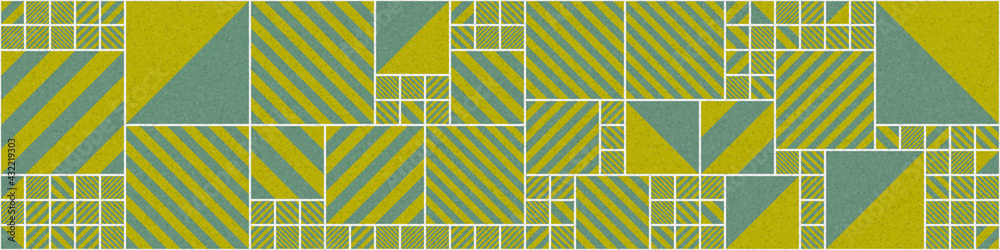 Fototapeta premium Abstract Geometric Pattern generative computational art illustration