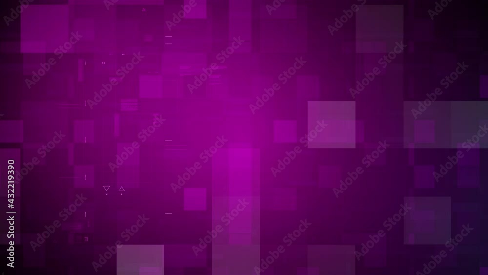 Abstract Digital Animation Screen.The pink and white polygons move on a black background are Hacking Intro Promo.