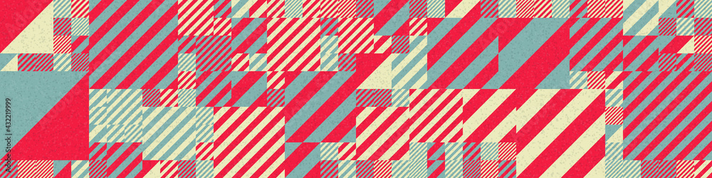 Fototapeta premium Abstract Geometric Pattern generative computational art illustration